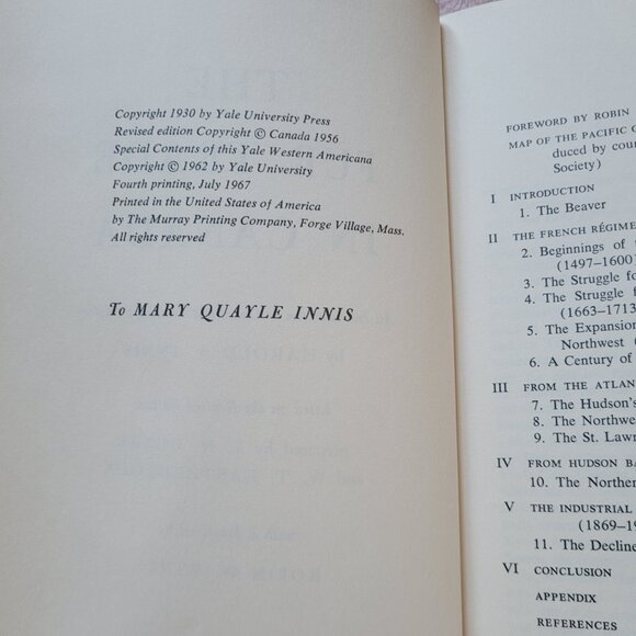 The Fur Trade in Canada - Harold A. Innis, 1967, Good Vintage - Picture 3 of 7